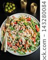 Fresh Tuna Salad with Onions and Cherry Tomatoes. Italian Mediterranean Cuisine 143280084