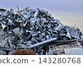 Heap Of Crushed Scrap Metal At A Yard Heap Of Crushed Scrap Metal At A Yard 143280768