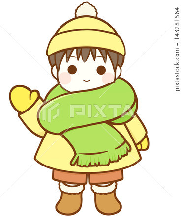 寒冷天氣裡的男孩(右圖) 寒冷天氣裡的男孩(右圖) 143281564