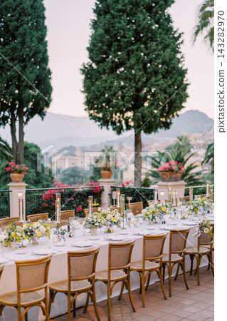Elegant destination wedding dinner at Grand Hotel Timeo Sicily Elegant destination wedding dinner at Grand Hotel Timeo Sicily 143282970