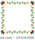 A Christmas frame with bells. The concept of New Year and Christmas. 143283006