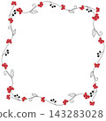 A rectangular frame with seasonal decorative elements. Vector illustration. 143283028