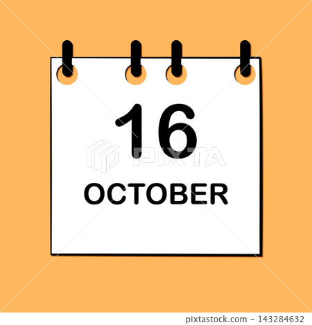 October 16. Daily Calendar icon for design. Simple design for business brochure, flyer, print media, advertisement. Easily editable October 16. Daily Calendar icon for design. Simple design for business brochure, flyer, print media, advertisement. Easily editable 143284632