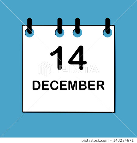 December 14. Daily Calendar icon for design. Simple design for business brochure, flyer, print media, advertisement. Easily editable December 14. Daily Calendar icon for design. Simple design for business brochure, flyer, print media, advertisement. Easily editable 143284671