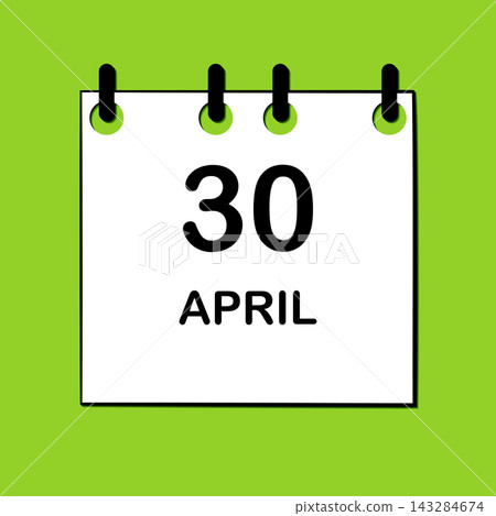 April 30. Daily Calendar icon for design. Simple design for business brochure, flyer, print media, advertisement. Easily editable April 30. Daily Calendar icon for design. Simple design for business brochure, flyer, print media, advertisement. Easily editable 143284674