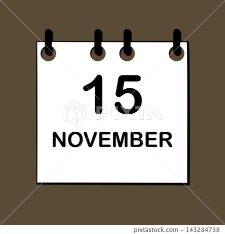 November 15. Daily Calendar icon for design. Simple design for business brochure, flyer, print media, advertisement. Easily editable November 15. Daily Calendar icon for design. Simple design for business brochure, flyer, print media, advertisement. Easily editable 143284738