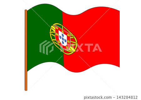 Flag of Portugal. Portuguese national symbol in official colors. Template icon. Abstract vector background Flag of Portugal. Portuguese national symbol in official colors. Template icon. Abstract vector background 143284812