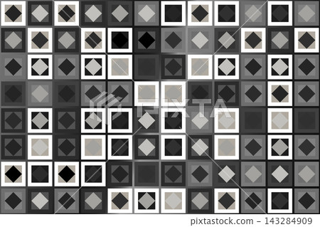 Geometric seamless pattern with black and white elements. Luxury background. Ornamental wallpaper detail of mosaic. Art Deco invitation greeting Design. Vector illustration Geometric seamless pattern with black and white elements. Luxury background. Ornamental wallpaper detail of mosaic. Art Deco invitation greeting Design. Vector illustration 143284909