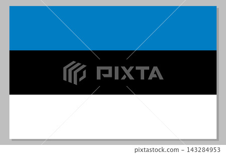 Flag of Estonia. Estonian national symbol in official colors. Template icon. Abstract vector background Flag of Estonia. Estonian national symbol in official colors. Template icon. Abstract vector background 143284953