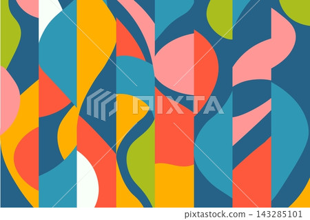 Abstract background with geometric shapes. Dynamic effect colorful line. Design for poster, banner, card. Paper modern pattern. Copy space Abstract background with geometric shapes. Dynamic effect colorful line. Design for poster, banner, card. Paper modern pattern. Copy space 143285101