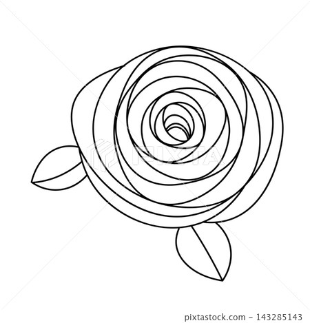 Floral silhouette art line. Flowers roses in continuous line drawing style. Border with tropical flower. Minimalist black linear sketch. Trendy vector illustration isolated. Contour frame for design Floral silhouette art line. Flowers roses in continuous line drawing style. Border with tropical flower. Minimalist black linear sketch. Trendy vector illustration isolated. Contour frame for design 143285143