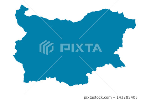 Map of Bulgaria, sign silhouette. World Map Globe. Vector Illustration isolated on white background. Europe continent Map of Bulgaria, sign silhouette. World Map Globe. Vector Illustration isolated on white background. Europe continent 143285403