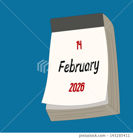 February 14. Daily Calendar icon for design. Simple design for business brochure, flyer, print media, advertisement. Easily editable February 14. Daily Calendar icon for design. Simple design for business brochure, flyer, print media, advertisement. Easily editable 143285411