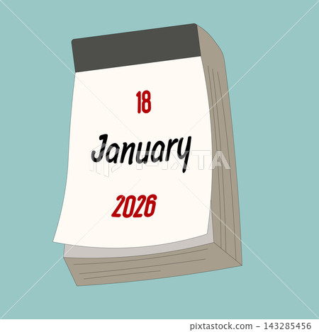 January 18. Daily Calendar icon for design. Simple design for business brochure, flyer, print media, advertisement. Easily editable January 18. Daily Calendar icon for design. Simple design for business brochure, flyer, print media, advertisement. Easily editable 143285456
