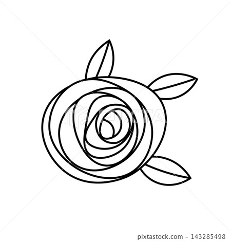 Floral silhouette art line. Flowers roses in continuous line drawing style. Border with tropical flower. Minimalist black linear sketch. Trendy vector illustration isolated. Contour frame for design Floral silhouette art line. Flowers roses in continuous line drawing style. Border with tropical flower. Minimalist black linear sketch. Trendy vector illustration isolated. Contour frame for design 143285498