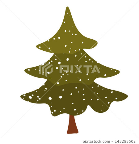 Advent calendar. Christmas print. Christmas Tree with decorations and illuminations. Doodle Design for hiliday card, poster Advent calendar. Christmas print. Christmas Tree with decorations and illuminations. Doodle Design for hiliday card, poster 143285502