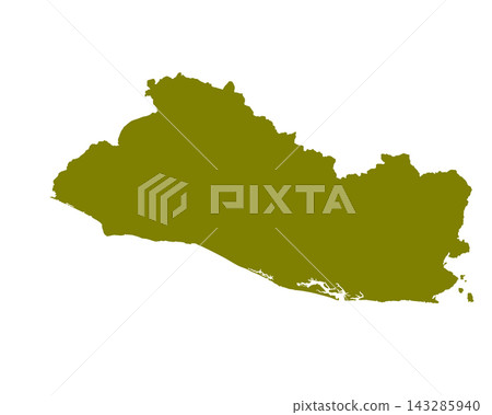 Map of Salvador, sign silhouette. World Map Globe. Vector Illustration isolated on white background. Central America continent Map of Salvador, sign silhouette. World Map Globe. Vector Illustration isolated on white background. Central America continent 143285940