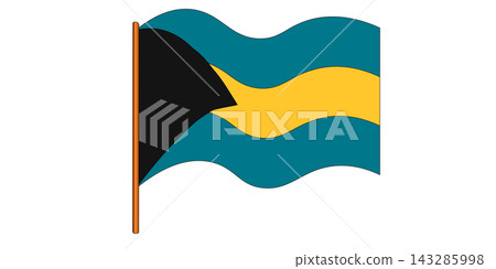 Flag of Bahamas. National symbol in official colors. Template icon. Abstract vector background Flag of Bahamas. National symbol in official colors. Template icon. Abstract vector background 143285998
