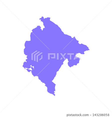 Map of Montenegro, sign silhouette. World Map Globe. Vector Illustration isolated on white background. Europe continent Map of Montenegro, sign silhouette. World Map Globe. Vector Illustration isolated on white background. Europe continent 143286058