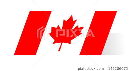 Flag of Canada. Canadian national symbol in official colors. Template icon. Abstract vector background Flag of Canada. Canadian national symbol in official colors. Template icon. Abstract vector background 143286073
