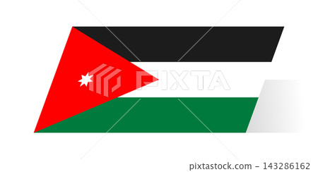 Flag of Jordan. National symbol in official colors. Template icon. Abstract vector background 143286162