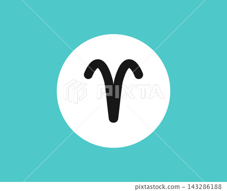 Zodiac horoscope. Aries astrological icon symbol. Stylized star sign esoteric. Simple line vector illustration Zodiac horoscope. Aries astrological icon symbol. Stylized star sign esoteric. Simple line vector illustration 143286188