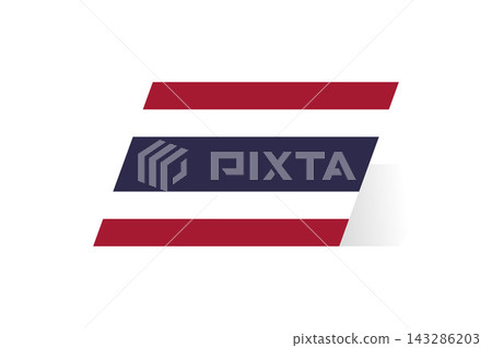 Flag of Thailand. Thai national symbol in official colors. Template icon. Abstract vector background Flag of Thailand. Thai national symbol in official colors. Template icon. Abstract vector background 143286203