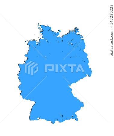Map of Germany, sign silhouette. World Map Globe. Vector Illustration isolated on white background. Europe continent Map of Germany, sign silhouette. World Map Globe. Vector Illustration isolated on white background. Europe continent 143286222