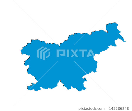 Map of Slovenia, sign silhouette. World Map Globe. Vector Illustration isolated on white background. Europe continent Map of Slovenia, sign silhouette. World Map Globe. Vector Illustration isolated on white background. Europe continent 143286248