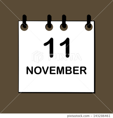 November 11. Daily Calendar icon for design. Simple design for business brochure, flyer, print media, advertisement. Easily editable November 11. Daily Calendar icon for design. Simple design for business brochure, flyer, print media, advertisement. Easily editable 143286461