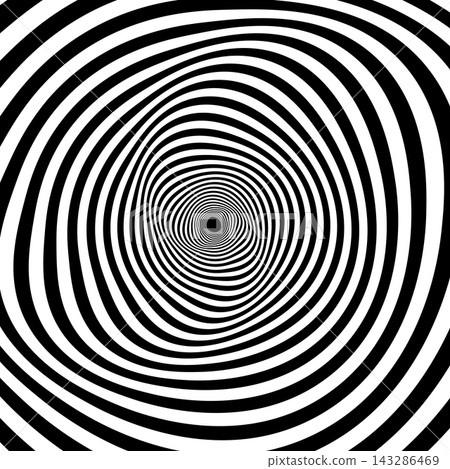Swirl hypnotic black and white wave pattern. Monochrome abstract background. Vector flat geometric illustration.Template design for banner, website, template, leaflet, brochure, poster Swirl hypnotic black and white wave pattern. Monochrome abstract background. Vector flat geometric illustration.Template design for banner, website, template, leaflet, brochure, poster 143286469