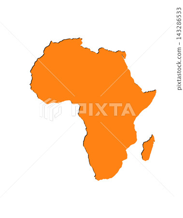 Map of Africa, sign silhouette. World Map Globe. Vector Illustration isolated on transparen background. African continent 143286533