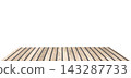 Wooden table tabletop isolated on transparent background, empty wood surface for product display and mockup. Presentation space, product placement, display surface, advertising layout, wooden texture. 143287733