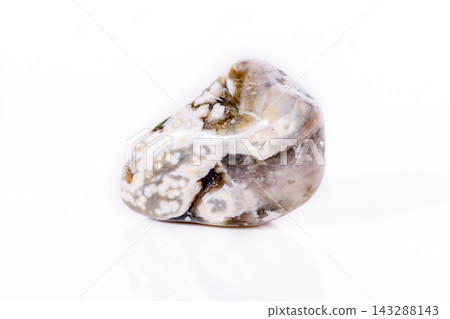 Macro mineral stone Jasper oceanic on a white background Macro mineral stone Jasper oceanic on a white background 143288143