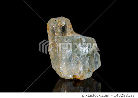 Macro mineral stone Topaz on black background Macro mineral stone Topaz on black background 143288152