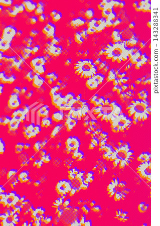 Abstract Magenta and Purple Pop Art Halftone Daisy Pattern Background for Y2K Design Abstract Magenta and Purple Pop Art Halftone Daisy Pattern Background for Y2K Design 143288341