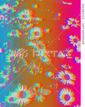 Abstract Rainbow Halftone Daisy Pattern Background for Y2K Retrofuturism Branding Abstract Rainbow Halftone Daisy Pattern Background for Y2K Retrofuturism Branding 143288342