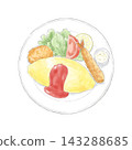 Omelette rice  143288685
