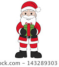 Passing gifts Santa Claus 143289303
