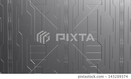 Futuristic Gray Science Fiction Wall Panel Texture 3d render. Futuristic Gray Science Fiction Wall Panel Texture 3d render. 143289374