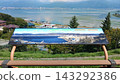 【信州風景駕車路線】從山頂俯瞰諏訪湖和山脈全景 143292386