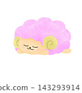 Sleeping Sheep (Pink) - Illustration 143293914