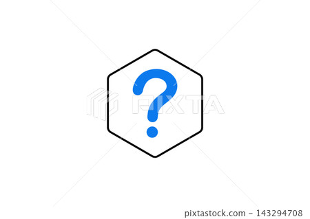 Question Mark Icon Inside Hexagon Representing Help FAQ Support And Uncertainty 143294708