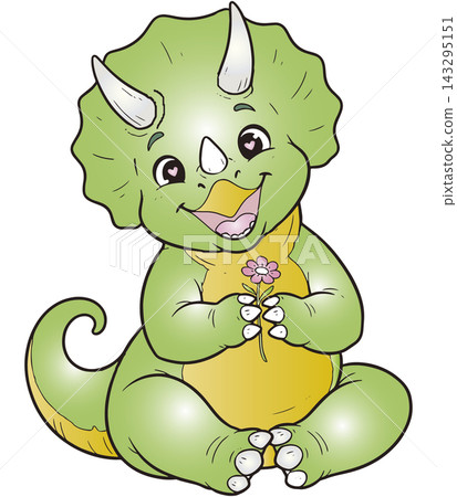 A fun dinosaur illustration: Triceratops A fun dinosaur illustration: Triceratops 143295151