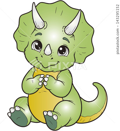 A fun dinosaur illustration: Triceratops A fun dinosaur illustration: Triceratops 143295152