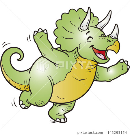 A fun dinosaur illustration: Triceratops A fun dinosaur illustration: Triceratops 143295154