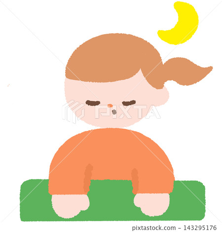 每日一則熟睡女孩的插圖 每日一則熟睡女孩的插圖 143295176