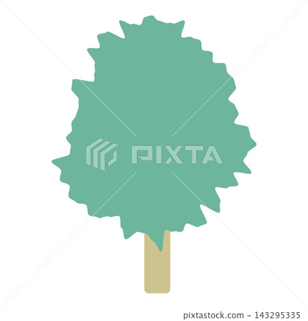 A simple illustration of a green evergreen conifer. A simple illustration of a green evergreen conifer. 143295335