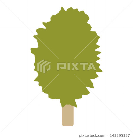 A simple, vertically oriented illustration of a green tree. A simple, vertically oriented illustration of a green tree. 143295337