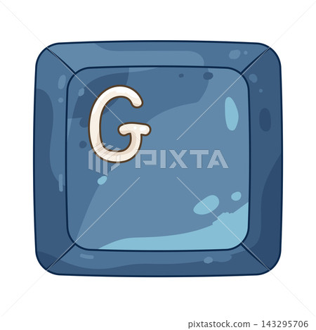Illustration of keycap letter G Illustration of keycap letter G 143295706